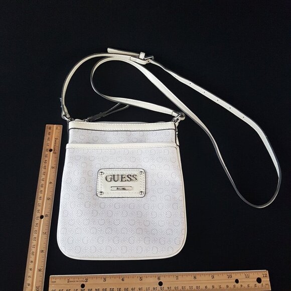 GUESS 1981 Signature Cream Beige Crossbody Bag - Picture 8 of 10